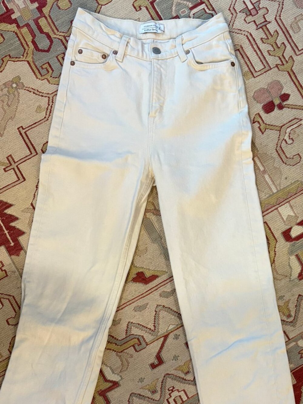 & Other Stories White Denim Pant, Size 25